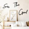 factory direct zzbakress see the good wall decor metal wall art see the good large living room wall decor black metal wall art for office modern signs for home wall decor (black, modern) volume discount