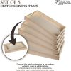 wholesale direct wood serving tray with handles - five piece nested breakfast wood tray - wooden crafts couch tray for organizing - food trays for party buffet montessori bathroom - wood trays for serving & catering bulk purchase at factory prices