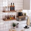 bulk purchase qeeig bathroom shelves over toilet wall mounted floating shelves farmhouse shelf toilet paper storage small 16 inch set of 3, rustic brown (019-bn3) trade price