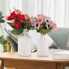 oem/odm services ceramic white small vase, dry flower vases minimalism style for modern table shelf home decor, fit for fireplace bedroom kitchen living room centerpieces office desk gift (white, small) affordable bulk deals