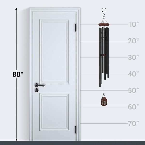 producer to buyer extra large wind chimes outside deep tone, 58" memorial wind chimes for loss of loved one,memorial sympathy gifts, church wind chime for outside garden,yard,patio and lawn discounted pricing