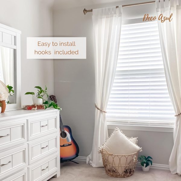 bulk purchase decoazul curtain tiebacks - curtain holdbacks - boho curtain tiebacks - farmhouse curtain holder - wood bead curtain ties - curtain tie backs - curtain hooks - curtain holder - wood curtain holdbacks factory discount
