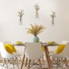 factory direct pigort 3 pieces metal flowers wall arts - rustic farmhouse decor beige minimalist flower wall decors for living room bathroom bedroom dining room-housewarming gifts (beige gold, vase-c) volume discount
