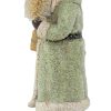 dropship from factory raz imports glittered resin santa figure (green) mass production supply