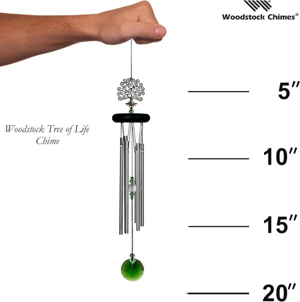 producer to buyer woodstock chimes signature collection, crystal tree of life chime, 19'' decor designs wind chimes for outdoor, patio, home or garden décor (wfte) discounted pricing