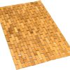 manufacturer direct natural bamboo bath mat, wooden door mat kitchen floor bath rug, bathroom shower and tub mats, wooden bath mat for shower, bath, spa or sauna (16 x 24 inch) trade price