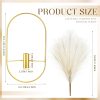 factory direct peryiter 2 pcs boho wall decor gold wall art hanging planters with artificial pampas wall mounted metal wall decor modern home decor display wall art bedroom bathroom living room(oval) volume discount