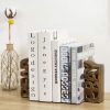 supplier direct mygift rustic burnt wood decorative bookends with read and pray carved block words, home office children's library book stand, 1 pair wholesale prices
