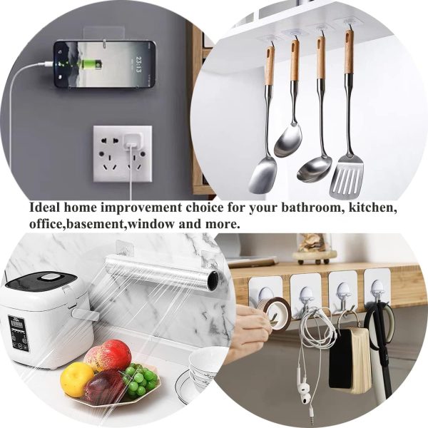 competitive pricing adhesive hooks for hanging heavy duty wall hooks self adhesive towel coat hooks waterproof transparent hooks for bathroom shower kitchen keys door outdoor home improvement utility hook 12 pack one-stop wholesale
