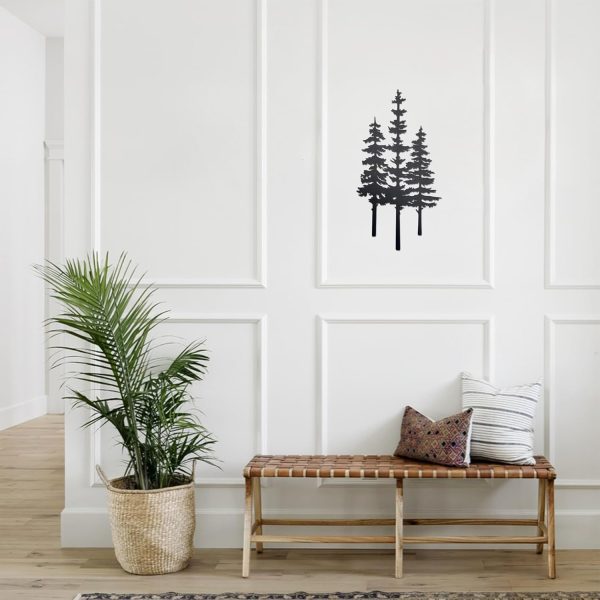 factory direct noxozoqm metal tree wall decor, cabin decor, tree decor, rustic wall decor for home office farmhouse indoors and outdoors black volume discount