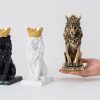 dropship from factory lion statue decor 9 inch resin, cool lion stuff to put on shelves, antique gold decor accent crown lion statue man home office desk table shelf decoration, men father leo lion gift mass production supply