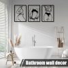 factory direct black bedroom metal wall art - abstract women metal wall decor for living room bathroom kitchen room minimalist line art wall décor modern above bed wall decor hanging farmhouse wall decorations volume discount