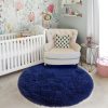 global sourcing navy blue rug for bedroom,fluffy circle rug 4'x4' for kids room,furry carpet for teen's room,shaggy circular rug for nursery room,fuzzy plush rug for dorm,indigo carpet,cute room decor for baby oem/odm services