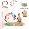 dropship from factory innolites 7 chakra crystal tree and buddha statue set, yoga meditation decor, money tree and buda statues for home living room office shelf decoration wealth and luck mass production supply