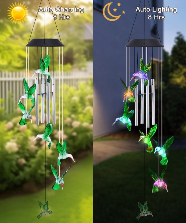 producer to buyer nacome solar wind chimes for outside: memorial wind bell tubes birthday gifts for mom mother grandma women christmas,yard garden decor indoor/outdoor(bird) discounted pricing