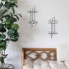 factory direct zexuiru 2 set bling metal wall art jeweled crystal hang wall decor rhinestone diamond iron abstract wall sculpture black volume discount