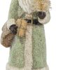 dropship from factory raz imports glittered resin santa figure (green) mass production supply