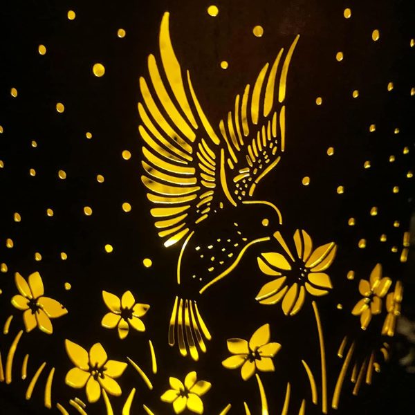 custom wholesale hummingbird solar lantern outdoor hanging, metal bird decor waterproof led decorative light for garden patio yard lawn backyard front porch, christmas thanksgiving birthday gifts for women mom grandma oem/odm services