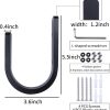 bulk purchase ocioli 2 pieces curtain tiebacks wood curtain holdbacks u shaped curtain hooks curtain tie backs wall mount curtain holder curtain pull backs tie backs for curtains (black, 2) factory discount