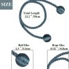 bulk purchase curtain tiebacks outdoor elegant decorative tie backs modern rope tiebacks for drapes window curtain holdbacks for draperies (blue, 2) factory discount