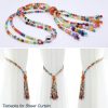 bulk purchase magnetic curtain tiebacks, 2 pack colorful agate tassel curtain drapery holdbacks, boho curtain ties for home office decorative factory discount