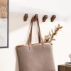 competitive pricing wood wall hooks, 4pack coat hooks wall mounted rustic wooden hooks natural robe hook hanging bathroom clothes hanger hat & bag decorative hooks heavy duty entryway wall hangers towel hooks(walnut) one-stop wholesale