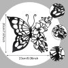 factory direct ez4ence butterfly decoration wall art boho home decor hanging appearance metal flower for bedroom living room wall,black(medium) volume discount