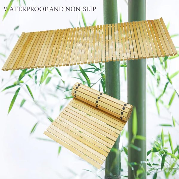manufacturer direct bamboo bath mat bathroom mat beach mat bamboo rug,foldable floor shower mat,non slip shower mat wood bath mat, quick drying mats for bathroom, bathtub, shower, sauna, hot tub trade price