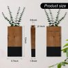 bulk purchase wood wall planter set of 2, modern farmhouse wall decor for living room, bathroom, bedroom, wood hanging vase for dried flowers and faux greenery plants trade price