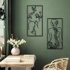 factory direct cindeer 4 pcs metal minimalist abstract woman wall art line drawing wall art decor minimalist single line art female home hanging wall art decor for bedroom kitchen bathroom living room (black, fresh) volume discount
