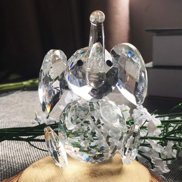 dropship from factory h&d crystal cute elephant figurine collection cut glass ornament statue animal collectible mass production supply