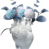oem/odm services vase flower vases heart shaped decor resin flower pot modern unique nordic art style decorative vase for home wedding valentine gift desktop living room decoration - white affordable bulk deals