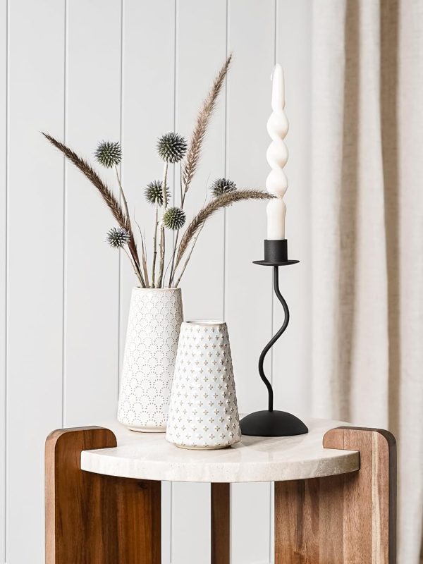 oem/odm services ceramic vase for decor, 6 inch+7.1 inch white flower vase for lego flowers, tulip and pampas grass, embossed farmhouse vases for centerpieces,home living room dining table office decor, arctic white affordable bulk deals