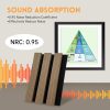 bulk purchase wood slat wall panel | 4 pcs soundproof wall panels 48" x 24.5" wood wall panels 3d sound dampening panels wall decoration - walnut trade price