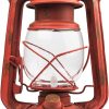 custom wholesale nebo 15 led lantern, 9" battery operated traditional metal lantern design for indoor/outdoor use, rustic red oem/odm services