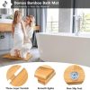 manufacturer direct domax bamboo bath mat for bathroom - shower mat non slip waterproof wooden shower floor mat for doorway sauna spa yard patio pool outdoor use (natural, 21.26 x 14.17 x 1.3 inch) trade price