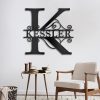 factory direct custom metal signs | metal name sign | metal wall art | split letter monogram wall decor | metal wall art last name sign | family name sign | personalized wedding gift | outdoor metal sign decor volume discount