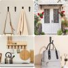 competitive pricing wodegift 5pcs large size wall hooks, heavy duty wall hooks for hanging, coat hooks for hanging, large size wall hooks, for hanging heavy duty pans, backpacks, coats and garage items (black hooks) one-stop wholesale
