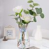 oem/odm services 8 inch iridescent glass flower vases for centerpiece table home indoor desk decor,ins modern boho style vase for wedding housewarming gift affordable bulk deals