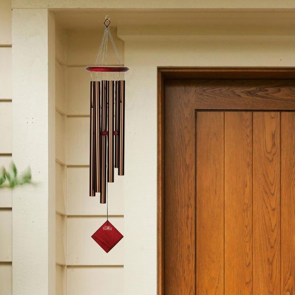 producer to buyer woodstock wind chimes of pluto wind chimes for outside, 37" bronze medium tone wind chime décor for outdoor garden, patio, porch, encore collection discounted pricing