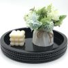 wholesale direct carah & cossh round wooden tray, black round decorative wood tray, round modern decorative tray, perfect for storage and display (black) bulk purchase at factory prices
