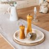 wholesale direct hanobe decorative serving tray wood: white washed bead round tray decor for coffee table rustic wooden trays farmhouse centerpiece for living room kitchen counter bulk purchase at factory prices