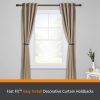 bulk purchase kenney fast fit easy install dryden 5/8' decorative curtain holdbacks, matte black factory discount