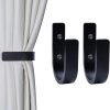 bulk purchase ocioli 2 pieces curtain tiebacks wood curtain holdbacks u shaped curtain hooks curtain tie backs wall mount curtain holder curtain pull backs tie backs for curtains (black, 2) factory discount