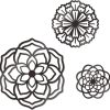 factory direct zzbakress 3 pcs metal flowers wall decor black wall decor metal flower art farmhouse wall decor multiple flowers hanging decor for bathroom living room kitchen garden office (black retro) volume discount