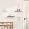 bulk purchase mkono macrame hanging shelves boho wall decor set of 2 rustic wood floating storage shelf for bedroom bathroom living room nursery dorm room, display shelving for hanging plants photos trade price