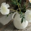 oem/odm services white ceramic vase with 2 handles, modern farmhouse vase for home decor, rustic terracotta vase, decorative pottery flower vase, clay samll vase, centerpieces for dining table - 7 inch tall affordable bulk deals