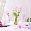oem/odm services zens modern pink glass vase, hand blown hollowed out bubble decorative glass flower vases for wedding decor home small bouquet. affordable bulk deals