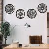 bulk purchase zzbakress 4 pcs wooden grainy rustic wall art farmhouse wall decor wooden exquisite hollow pattern wall decor elegant round wall art for living room dinner room kitchen bedroom hallway (black, rustic) trade price