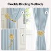 bulk purchase 2 pcs magnetic curtain tiebacks, crystal decor curtain ties for drapes no drilling drapery holdbacks with high-elastic spring wire for home office window decorative holdback, gold factory discount